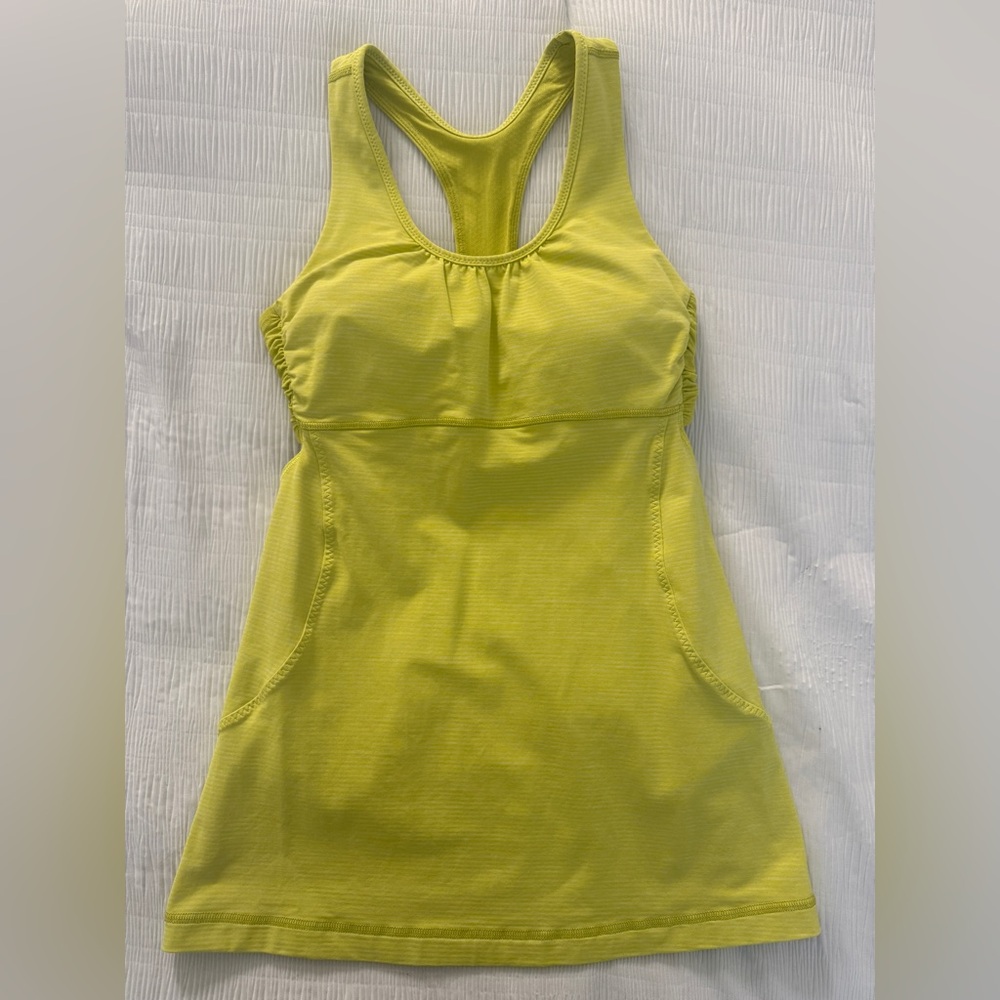 Lululemon Racer back Tank top. Neon green